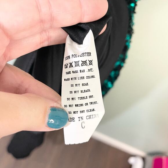 Love & Lemonade Green Sequin Dress Lace Up Backless Mermaid Maxi size XS NWT - Picture 7 of 15